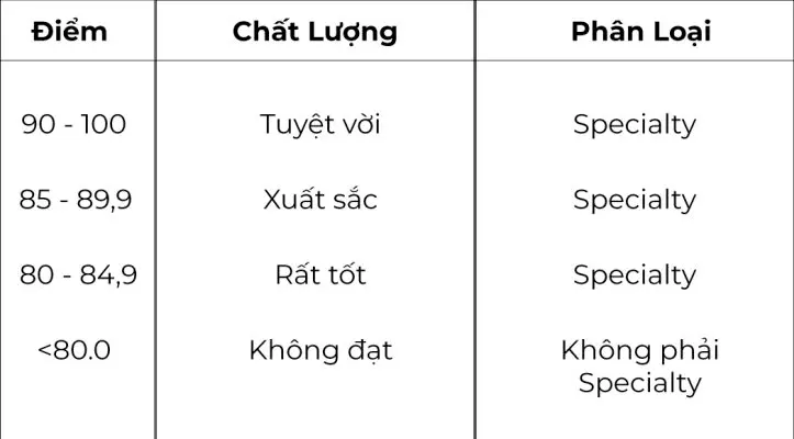 thang đánh giá của SCA