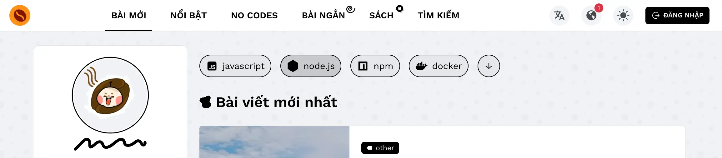 Tính năng lọc bài viết